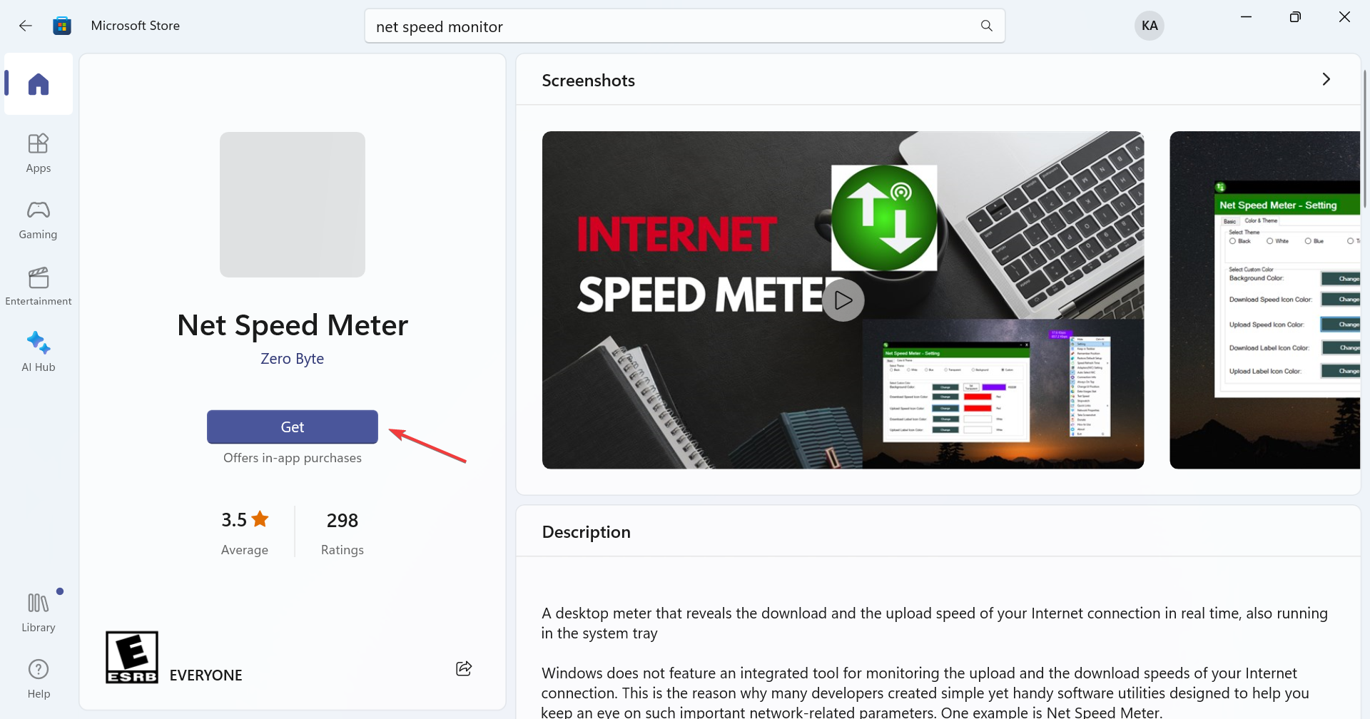 download to Display Internet Speed on Taskbar