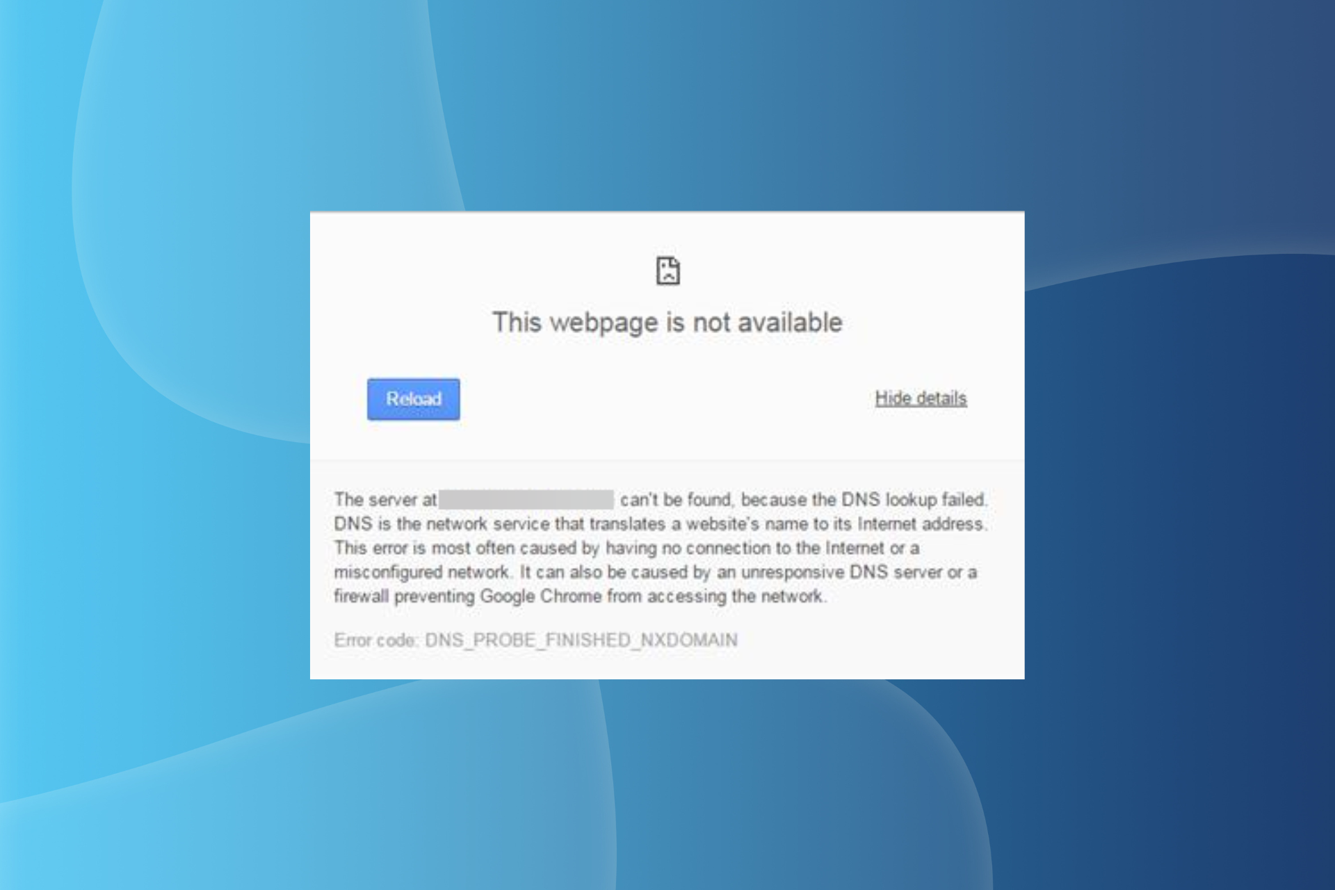 Fix browser dns lookup failed error